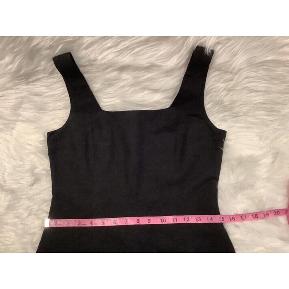 THE LIMITED Sz 4 linen rayon blend square neckline embroidered hem classic dress - Picture 7 of 9